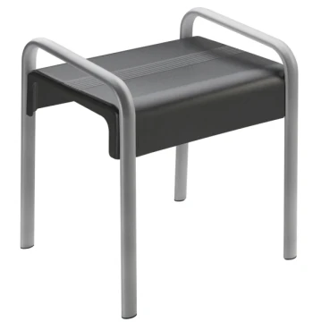Tabouret de douche aluminium avec ABS époxy gris