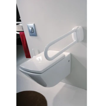 Béquille de soutien 50x700 mm pour barre relevable tube aluminium blanc  Ø 30 mm