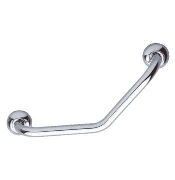 Barre d'appui 135° symétrique 400 x 400 mm tube alu époxy blanc Ø  30 mm