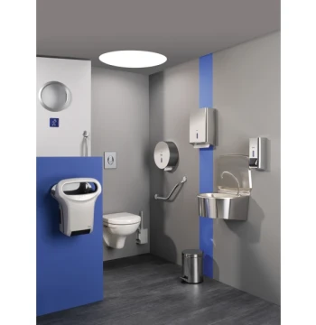 Distributeur papier wc 300 x 110 mm Ø 300 mm époxy blanc à clé