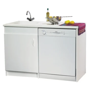 Meuble sous-évier L 120 pour intégration lave-vaisselle 1 porte