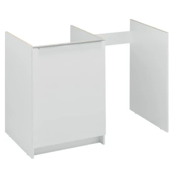 Meuble bas en mélaminé blanc 16MM 1 porte pour cuisinette 120 CM