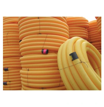 Drain agricole D65 jaune perforé 50ML pour les réseaux de drainage agricole