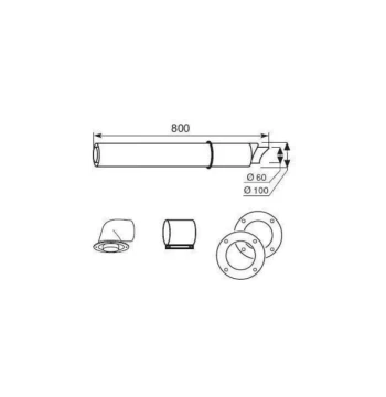 Kit ventouse horizontale CONDENS D60/100