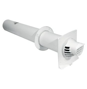 Terminal horizontal 80/125 condensation excentrique blanc