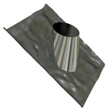 Solin inox avec bavette DUOTEN 5° à 30° inox + collet 150/200