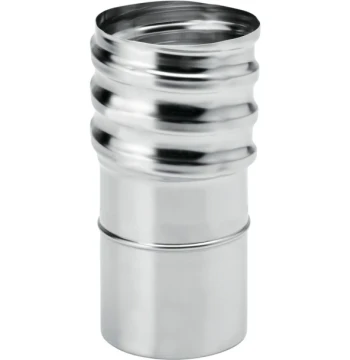 Réduction inox à visser poêle - flexible 80MX80/86 à visser