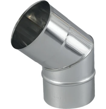 Coude inox 45° plissé inox D139