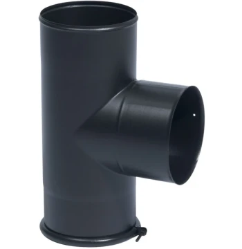 Té à tampon noir mat 125