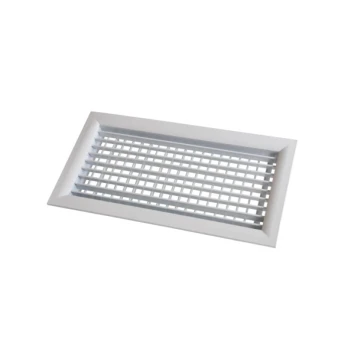 Grille oriantable double deflection aluminium blanc 300x150