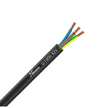 Câble rigide U-1000 R2V 3G6 mm² - Couronne 50 m NEXANS Distingo - Réf. 739277
