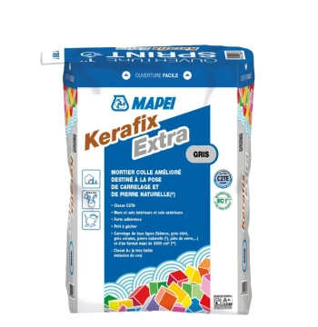 Mortier-colle carrelage MAPEI Kerafix Extra gris sac 25 kg C2TE - Réf. 2767967