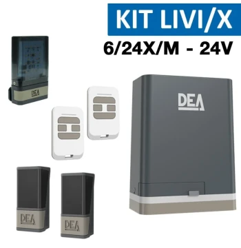 Kit automatisme portail coulissant DEA LIVI 6/24X/M 24V 600 kg - Réf. 3445913