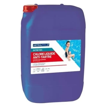 Chlore liquide Astral anti-tartre 20L - Hypochlorite de sodium 12% - Réf. 433404