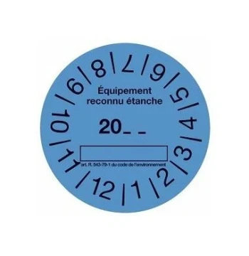 Rouleau 100 étiquettes de contrôle étanchéité CBM - Bleu