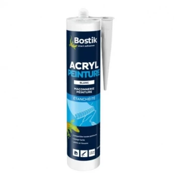 Mastic acrylique Bostik Acryl Peinture blanc 310ml - Réf. 2078131