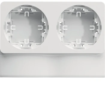 Support double Ateha pour moulure ATA12x20/30 blanc - Réf. 2336622