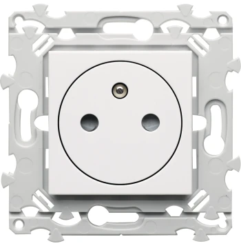 Prise de courant affleurante Hager Essensya 2P+T 16A Pure WE106