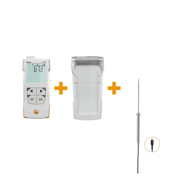 Thermomètre Testo 110 avec sonde interchangeable - NTC/Pt100 - avec App - sans sonde