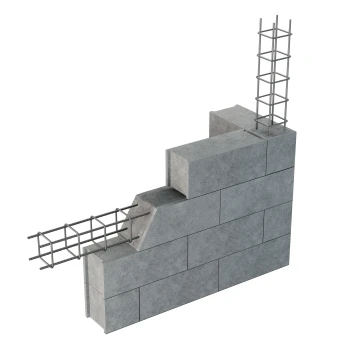 Chaînage acier HA10 espacement 15 cm - 6 m - 8x12 cm / HA10 / E15