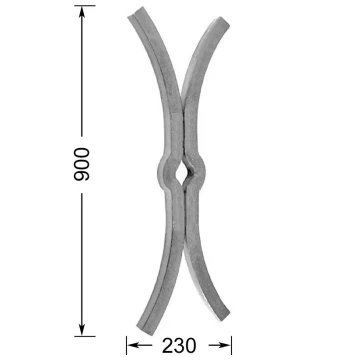 Clé de tirant BOSI CT12 acier fer forgé carré 30x30 mm - Réf. 2071168