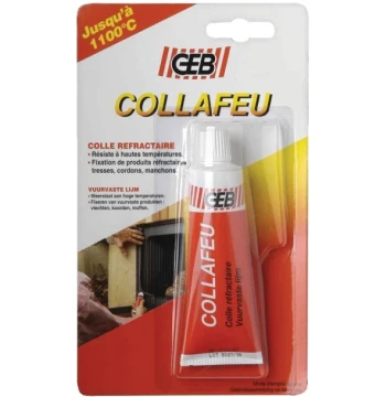 Colle pour fixation de produit réfractaire COLLAFEU tube 50 ml/blister