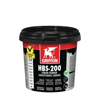 HBS-200 Caoutchouc liquide 1L, étanchéifier les surfaces à l'eau et à l'air