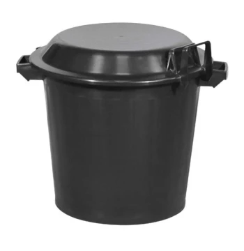 Poubelle plastique avec couvercle en 80L