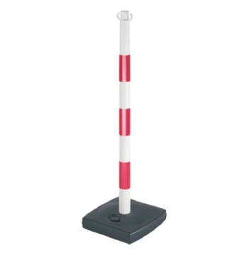 Poteau PVC rouge/blanc à lester