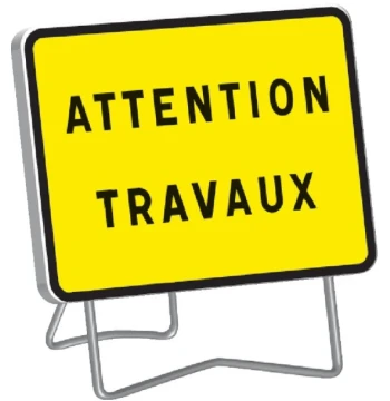 Panneau de signalisation chantier KC1 T1 attention travaux