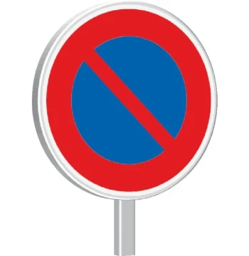Panneau stationnement interdit B6A1 650mm